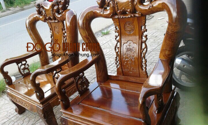 Bàn ghế phòng khách gỗ hương