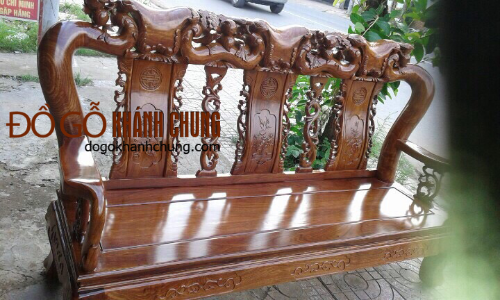 Bàn ghế phòng khách gỗ hương