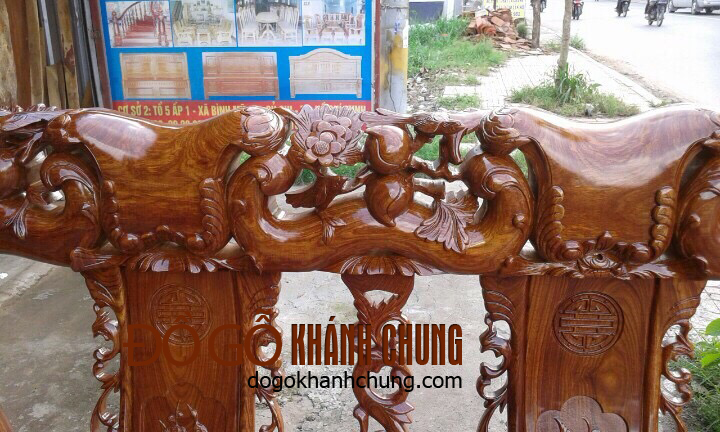 Bàn ghế phòng khách gỗ hương