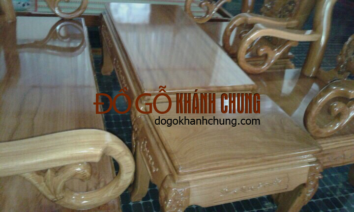Bàn ghế phòng khách gỗ gõ đỏ