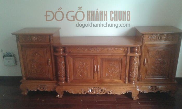 kệ ti vi gỗ gõ đỏ